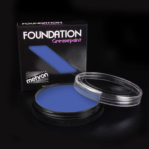  Foundation Grease Paint - Blue, Clown Makeup, Mehron, tmyers.com - T. Myers Magic Inc.