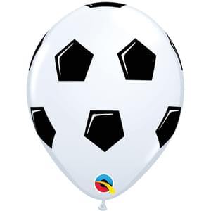 11" Round Qualatex Soccer Ball Print-50 Count - tmyers.com