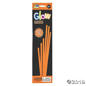 8" Glow Jewelry Sticks Orange 6 Ct - tmyers.com