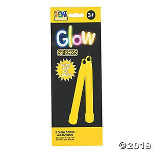 Glow Stick 2 Ct  4" Yellow - tmyers.com