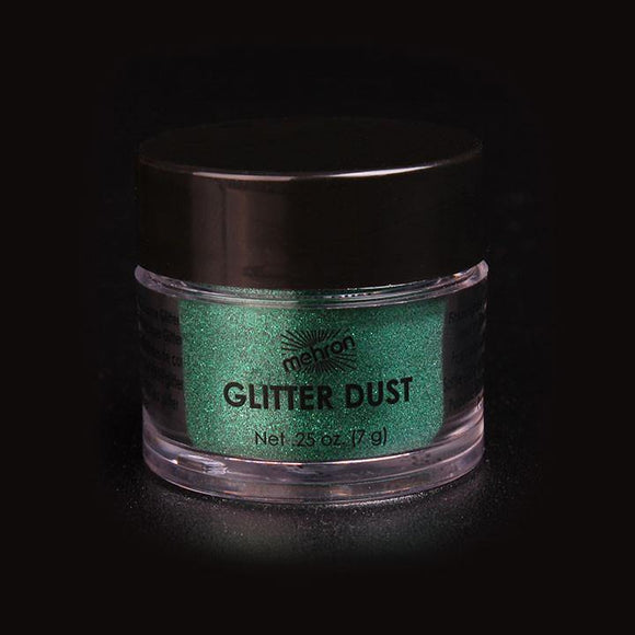  Mehron Glitter Shamrock Green, Face Paint, Mehron, tmyers.com - T. Myers Magic Inc.