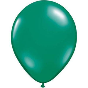5" Round Qualatex Jewel Emerald Green-100 Count - tmyers.com