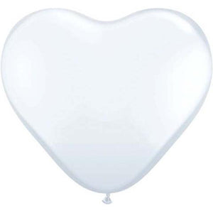 6" Qualatex Heart Standard White-100 Count - tmyers.com
