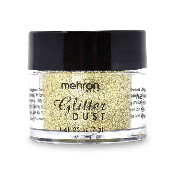  Mehron Glitter Dust Gold, Face Paint, Mehron, tmyers.com - T. Myers Magic Inc.