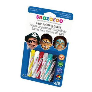 Snazaroo Face Painting Crayons-6 Pack - tmyers.com