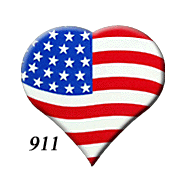 American Flag Heart Stickers 250 ct - tmyers.com