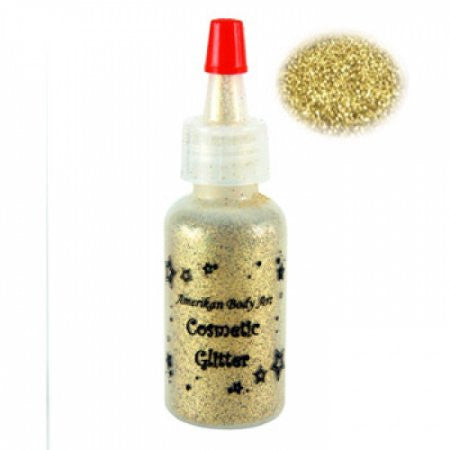 Amerikan Body Art-Face Paint Glitter Poof-Brilliant Gold-1/2 oz - tmyers.com