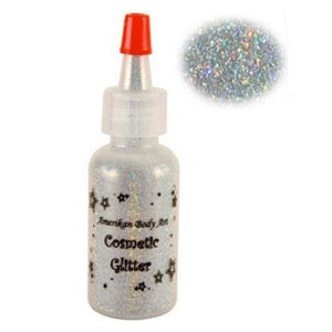 Amerikan Body Art-Face Paint Glitter Poof-Holographic Silver-1/2 oz - tmyers.com