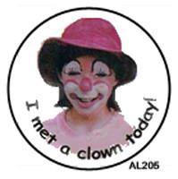  I Met A Clown Today (Female) Stickers 250 ct, Stickers, ClownSupplies.com, tmyers.com - T. Myers Magic Inc.