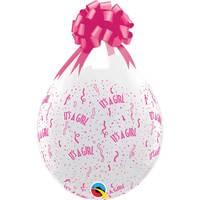 18" IT'S A GIRL AROUND DIAMOND CLEAR Stuffing Balloons