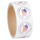 1.5" GOD BLESS AMERICA ROLL STICKERS - tmyers.com