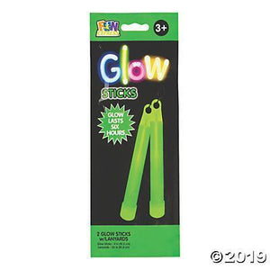 Glow Stick 2 Ct 4" Green - tmyers.com