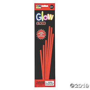 8" Glow Jewelry Sticks Red 6 Ct - tmyers.com