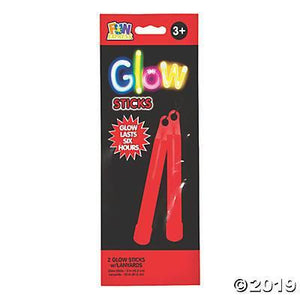 Glow Sticks 2 Ct 4" Red - tmyers.com